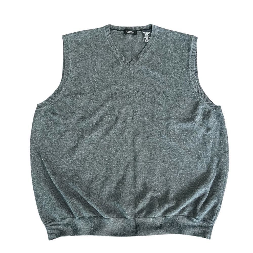 Van Heusen Gray V-Neck Sweater Vest Men’s size XXL